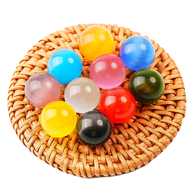 猫眼石无孔小圆球DIY配件