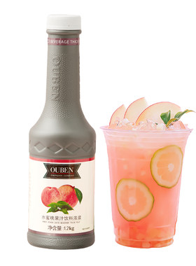 欧本水蜜桃浓缩汁商用饮料浓浆