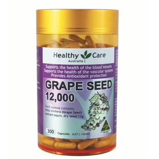 澳洲直邮Healthy Care 葡萄籽胶囊 HC原花青素皙颜精华OPC 300粒