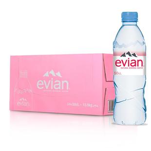 法国evian依云矿泉水330/500ml*24整箱进口高端天然饮用水弱碱性