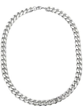 小众古巴钛钢项链男款男士嘻哈美式项链潮流高级感锁骨链男生配饰