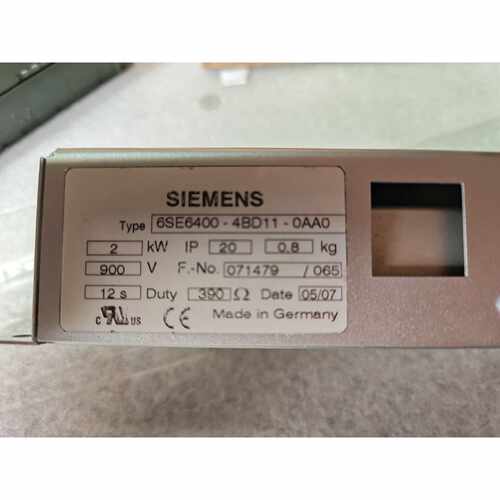 议价6SE6400-4BD11-0AA0西门子变频器制动电阻6SE6400-4BD11-0AA0