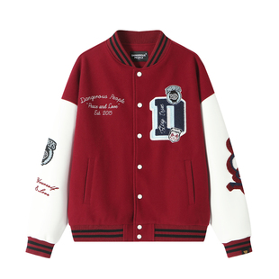 【黄子弘凡同款】Dangerouspeople薛之谦dsp美式棒球服夹克外套