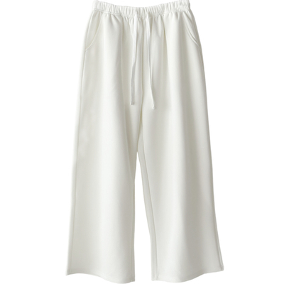 EGGWANG宽松阔腿白色休闲裤