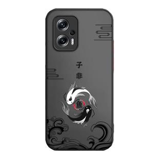 国潮子非鱼适用红米Note11TPro手机壳noto11tpro+磨砂硅胶全包防摔保护套小米男女redmi11Tpor+新款ins钢化膜