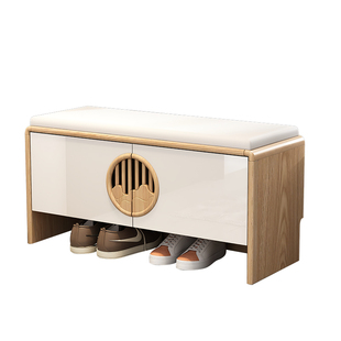 入户换鞋凳家用门口可坐鞋柜一体创意进门储物玄关穿鞋凳软包坐垫