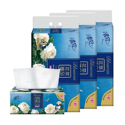 清风花萃抽纸4层80抽12包