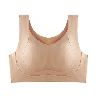千奈美粉底液隐形内衣女背心式宽肩带无痕美背全罩杯大码文胸罩