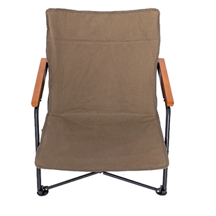 户外靠背躺椅户外折叠凳休闲露营椅子木头扶手椅凳沙滩靠背矮腿椅