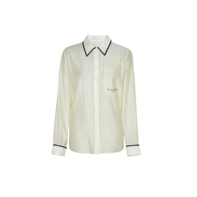 XG/雪歌XJ321027A491莱赛尔长袖衬衫时尚秋季新款印花翻领上衣女