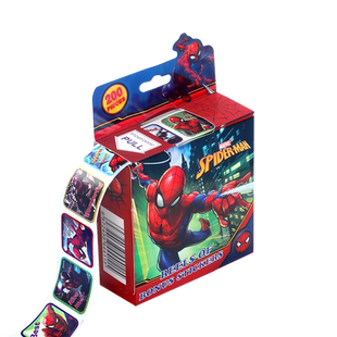 蜘蛛侠贴纸儿童钢铁侠贴纸复仇者联盟防水奥特曼贴画美国队长男孩鼓励孩子学习幼儿园奖励表扬装饰小图案学生