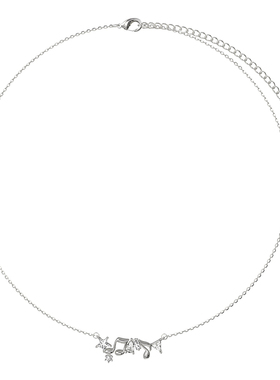 boonee音符星星宝石项链锁骨链