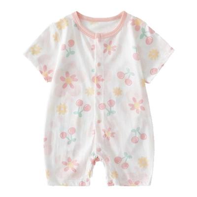 新生婴儿夏季短袖薄款连体衣