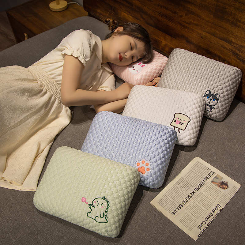 夏季冰豆豆抱枕冰丝午睡枕学生趴睡小枕头儿童趴枕办公室午休神器