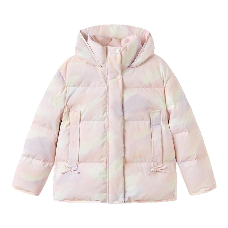 巴拉巴拉女童羽绒服中大童女孩外套加厚中长款冬装新款童装面包服