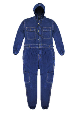 连体工作服牛仔纯棉机修汽修套装