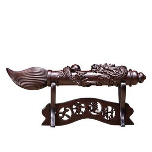 黑檀木雕文昌笔摆件红木大笔家居客厅公司装饰工艺品开业新居送礼