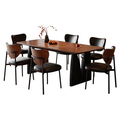 法莎蒂蜻蜓餐桌侘寂中古风实木