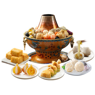 渔播速冻火锅丸子鱼籽福袋海鸭蛋虾丸麻薯三层包心丸关东煮食材