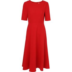 【杨紫同款】LK BENNETT红色连衣裙女春夏中袖收腰简约礼服裙