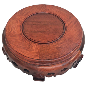 缅甸花梨原木色花几鱼缸摆件底座三件套红木花架实木阳台花盆座