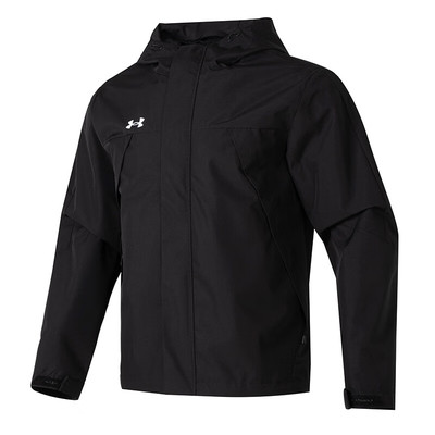 UA男连帽防泼水冲锋衣运动茄克