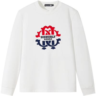 BM男士长袖t恤2025新款潮流字母印花刺绣卫衣男款莫代尔秋冬内搭