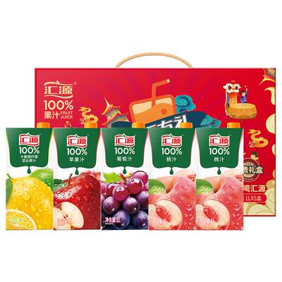 汇源年货礼盒果汁1L×5盒