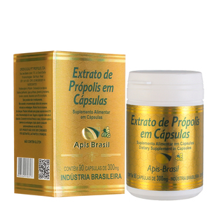巴西原装正品代购ApisBrasil亚碧斯金装高浓度40%绿蜂胶软胶囊1瓶