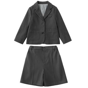 哈齿童装春夏儿童西服学院风西装短裤男童女童正装套装中大童春装