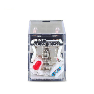 正泰小型中间继电器5A JZX-22F(D)/2Z 大功率5A 220V 24V带底座包