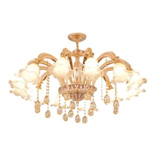 欧式客厅吊灯现代简约轻奢餐厅卧室主灯朝下简欧大厅新款水晶灯具