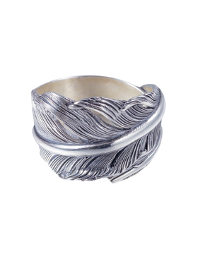 【国内现货全银风切hb羽毛戒指