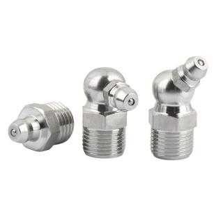 304不锈钢黄油嘴油嘴头黄油枪嘴45/90度中直油嘴M5M6M8M10M12-M20