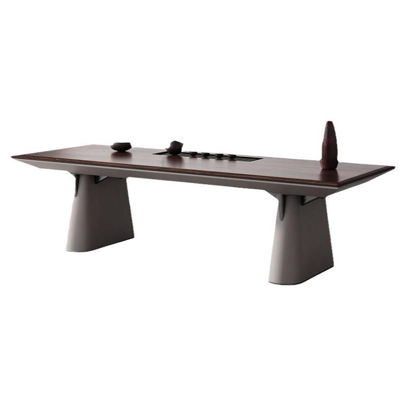 胡桃木实木茶桌椅组合轻奢高级感