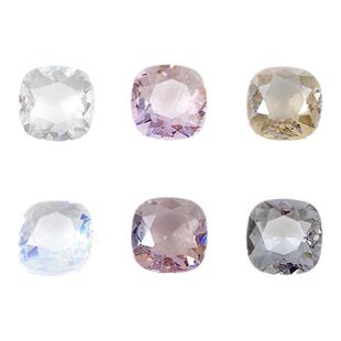 全新亮相高品质肥方钻石美甲饰品冰透底水晶纯色尖底10mm指甲配饰