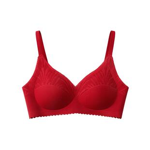 【特惠清仓】有棵树本命年文胸女结婚新娘红色小胸收副乳文胸罩qc