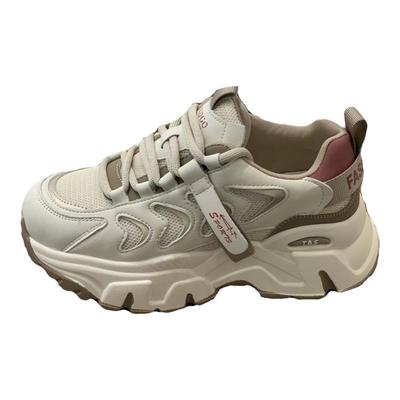 真皮复古老爹鞋透气网面运动休闲