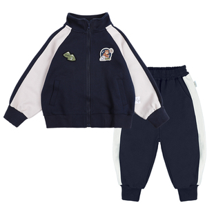 男童套装儿童春装2026新款男孩运动衣服两件套潮帅气时髦春秋童装