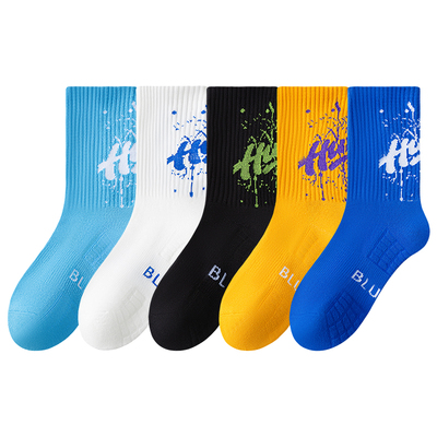 青少年袜子男款纯棉冬季加厚中筒