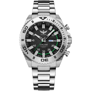 氚气手表男款野狼全自动人动电能表混动机械表男士防水男表V1035