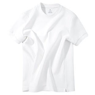 MrBu布先生热胆抗皱短袖圆领t恤男纯色加厚打底衫秋冬上衣KT15765