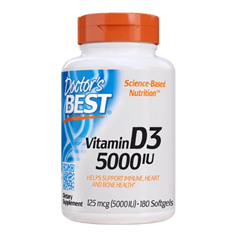 doctors best多特倍斯金达威维生素d3k2钙片柠檬酸钙中老年护关节