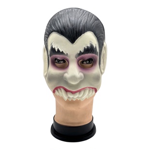万圣节恐怖面具黑发白面吸血鬼密室逃脱鬼屋剧本杀吓人装扮道具