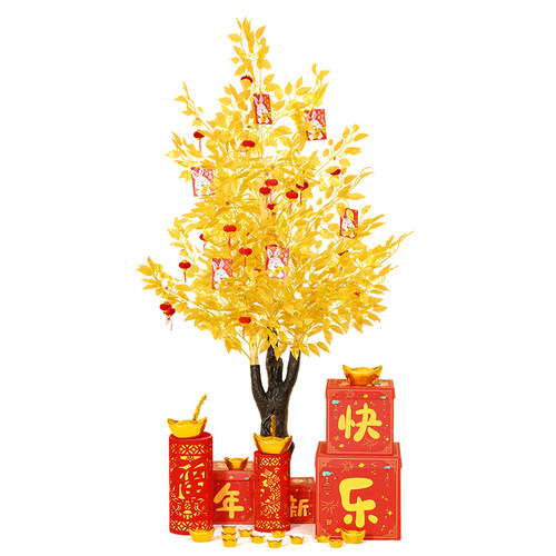 2026马年新年装饰场景布置春节元旦商场酒店银行大厅美陈堆头摆件