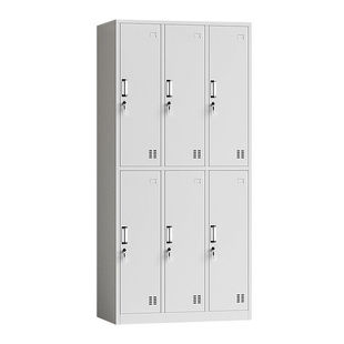 钢制员工更衣柜四门宿舍铁皮柜收纳储物柜带锁工厂鞋柜浴室换衣柜