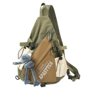 潮牌弓箭包男款多用斜挎包轻便通勤双肩包女户外运动骑行背包胸包