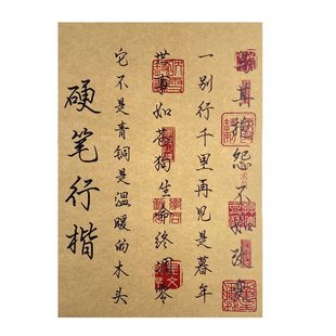 硬笔行楷漂亮女生字体金句文案作文开头结尾小说励志语录成人字帖