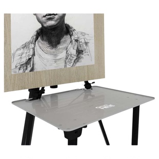 博拉图画架托盘美术生考试专用颜料支撑架水粉颜料托举架子高度可调节伸缩支架户外写生便携式手摇金属绘画架