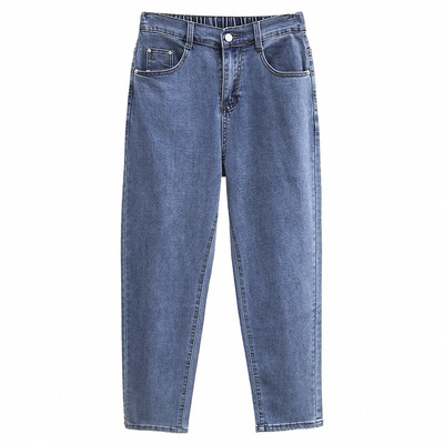 哈伦裤九分适中厚度弹力牛仔